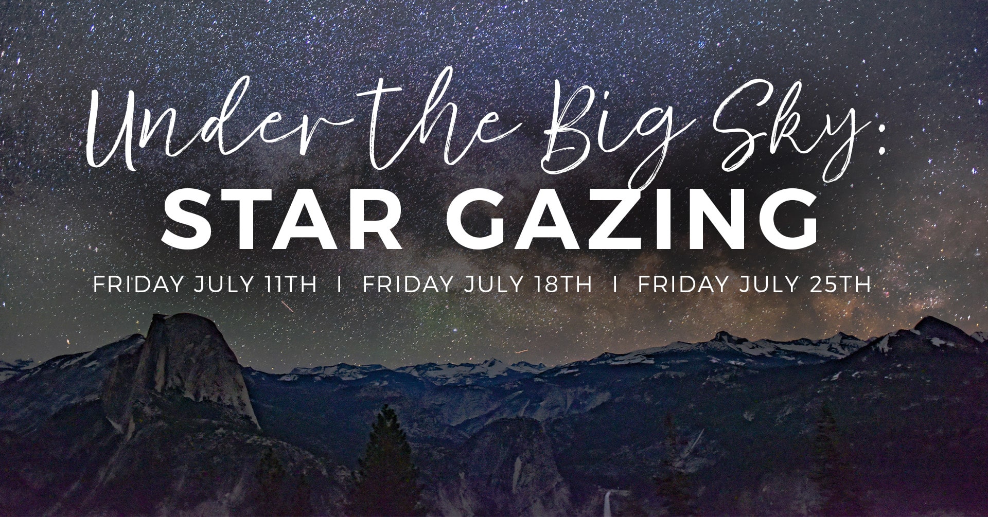 grl stargazing event 0725 Star gazing events under night sky in July.
