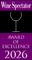 Wine Spectator Award of Excellence 2026 badge